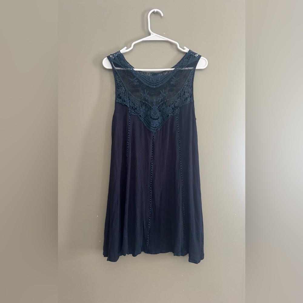 ILLA ILLA Navy Lace Mini Dress